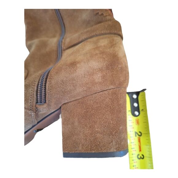 Gianni Bini Boots Southwestern Boho Leather Knee High Aztec Embroidered Suede 10 - Picture 12 of 16